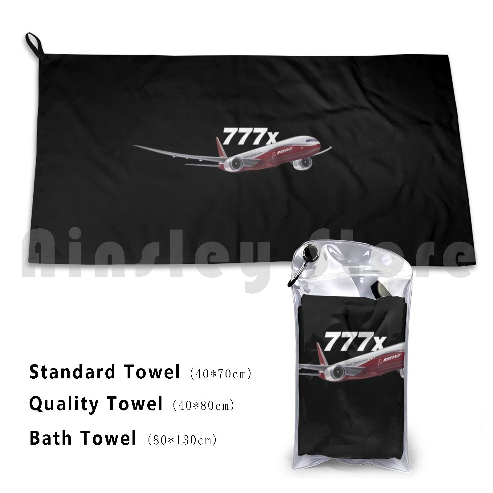 Commercial Printing Images - Boeing 777x Image serviette de bain
