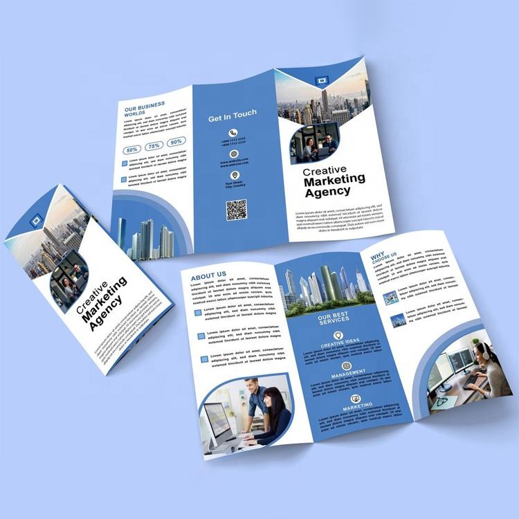 Commercial Flyer Printing - Papier d'art A3 A4, dépliant personnalisé,