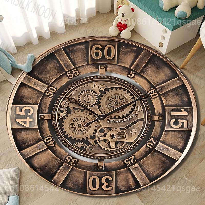 1PC Tapis rond vintage imprimé - Commercial Wall Printing avis et prix